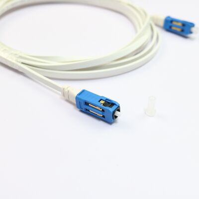 Indoor double-ended prefabricated hybrid fiber optic cable assembly with SC XC connector