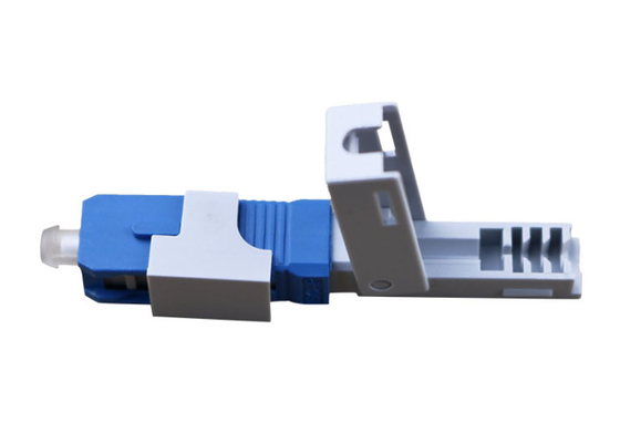 Alligator clip, flank U wedge, SM, 52mm, for drop cable, vertical input, SC/UPC Fiber Optic Fast Connectors